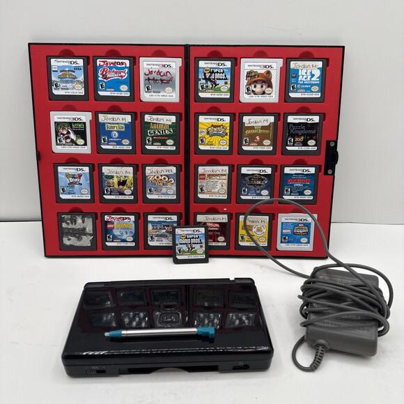 Nintendo DS Lite Black Console Bundle + 25 Games + Original Charger Tested - Picture 10 of 10